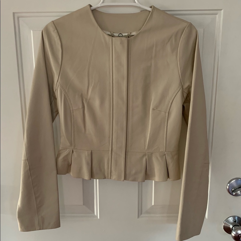 NEW - Bb Dakota cream leather jacket - S